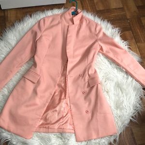 Soft pink blazer dress